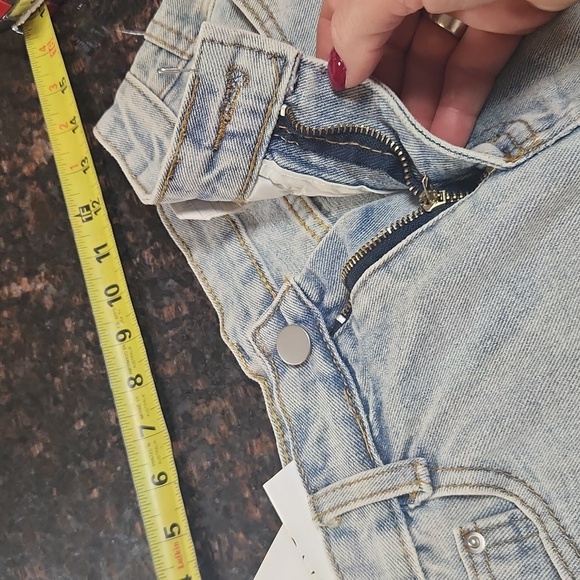 DENIM PEARL SEQUON SKIRT - Picture 5 of 6